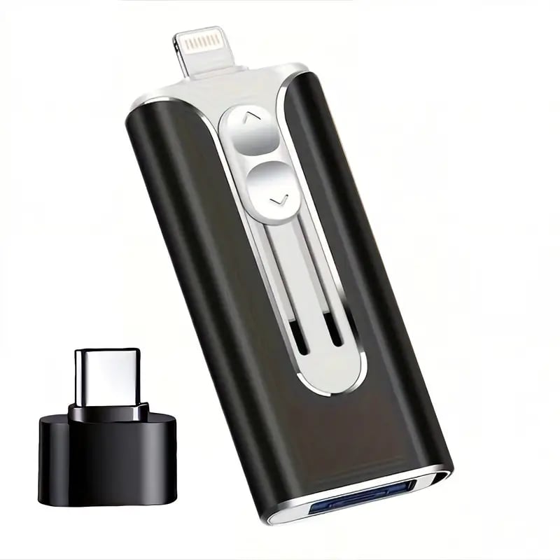 USB Flash Drive for iPhone & Android – 3-in-1 Photo Storage Memory Stick, 32GB–256GB