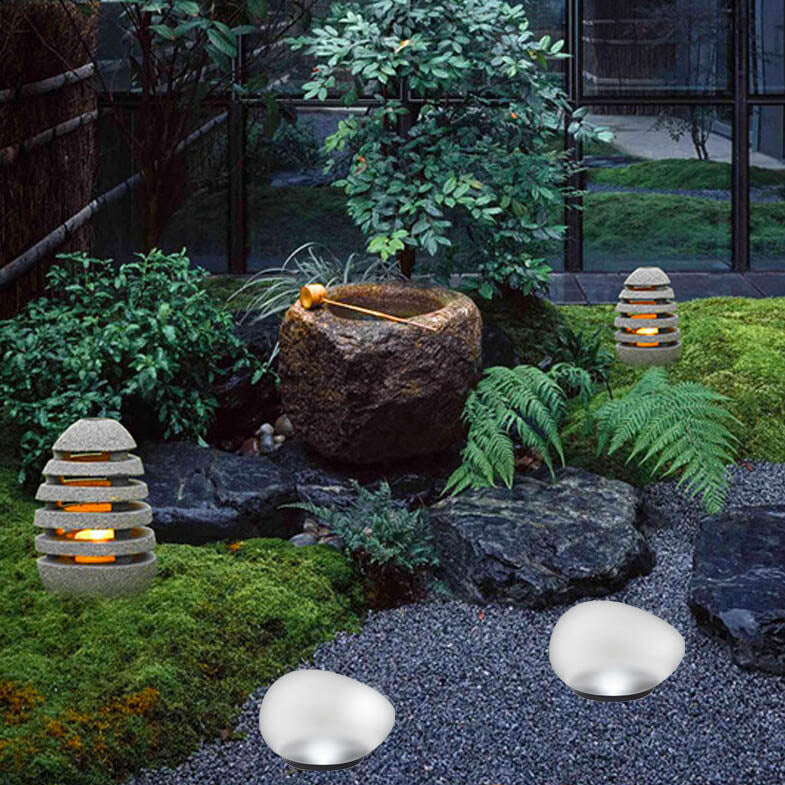 Frosted Glass-Look Solar Ground Light Compact Design