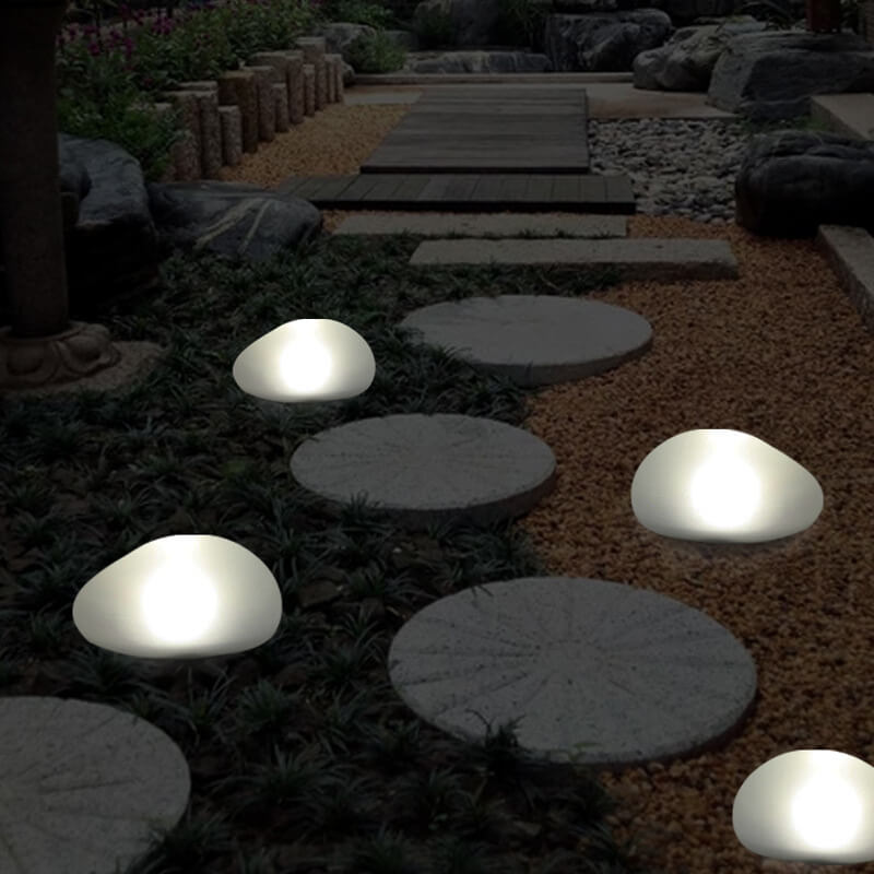 Frosted Glass-Look Solar Ground Light Compact Design