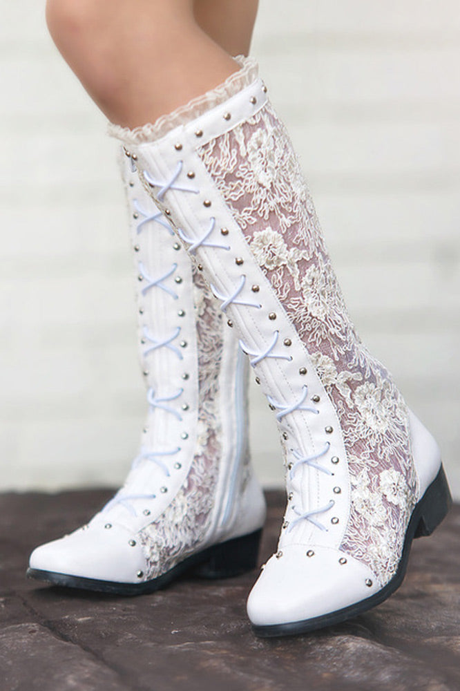GRACY WHITE BOOTS