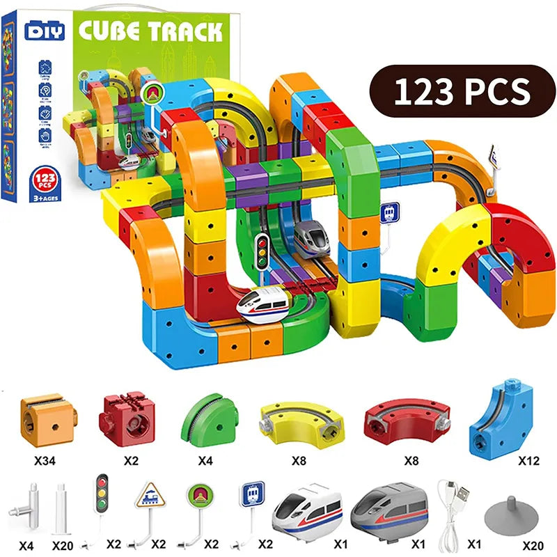 3D Magnetic Train Set Kids | Build, Race & Explore