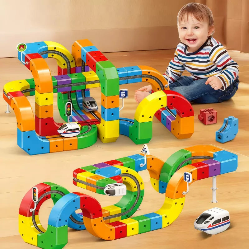 3D Magnetic Train Set Kids | Build, Race & Explore