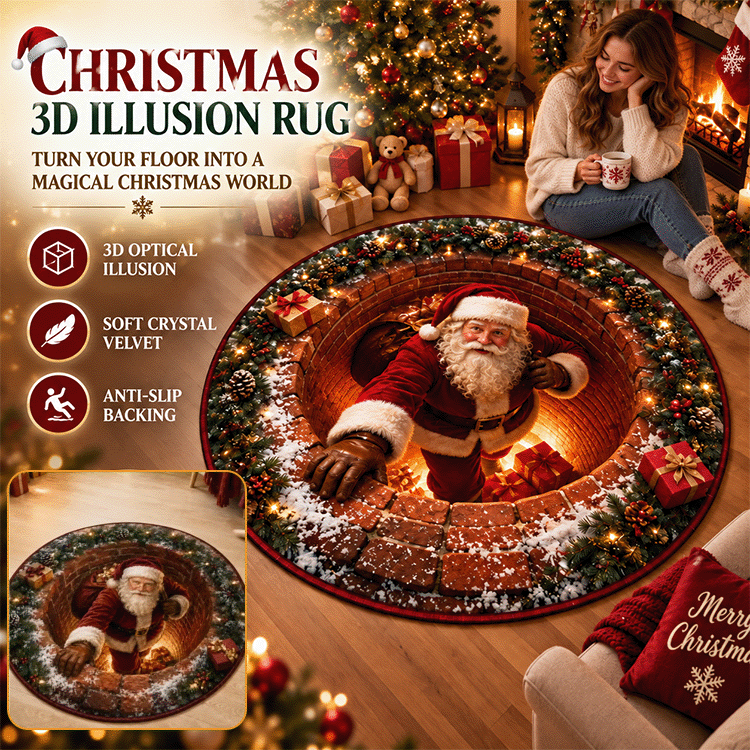 Santa's Christmas Wonderland | 3D Illusion Rug