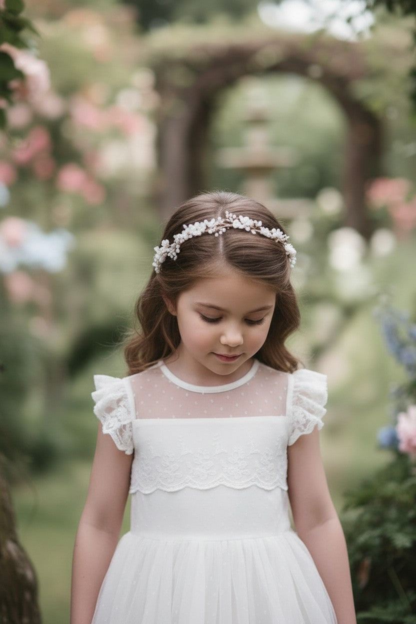 OLGA ANTIQUE WHITE DRESS