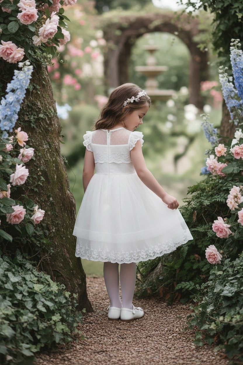 OLGA ANTIQUE WHITE DRESS