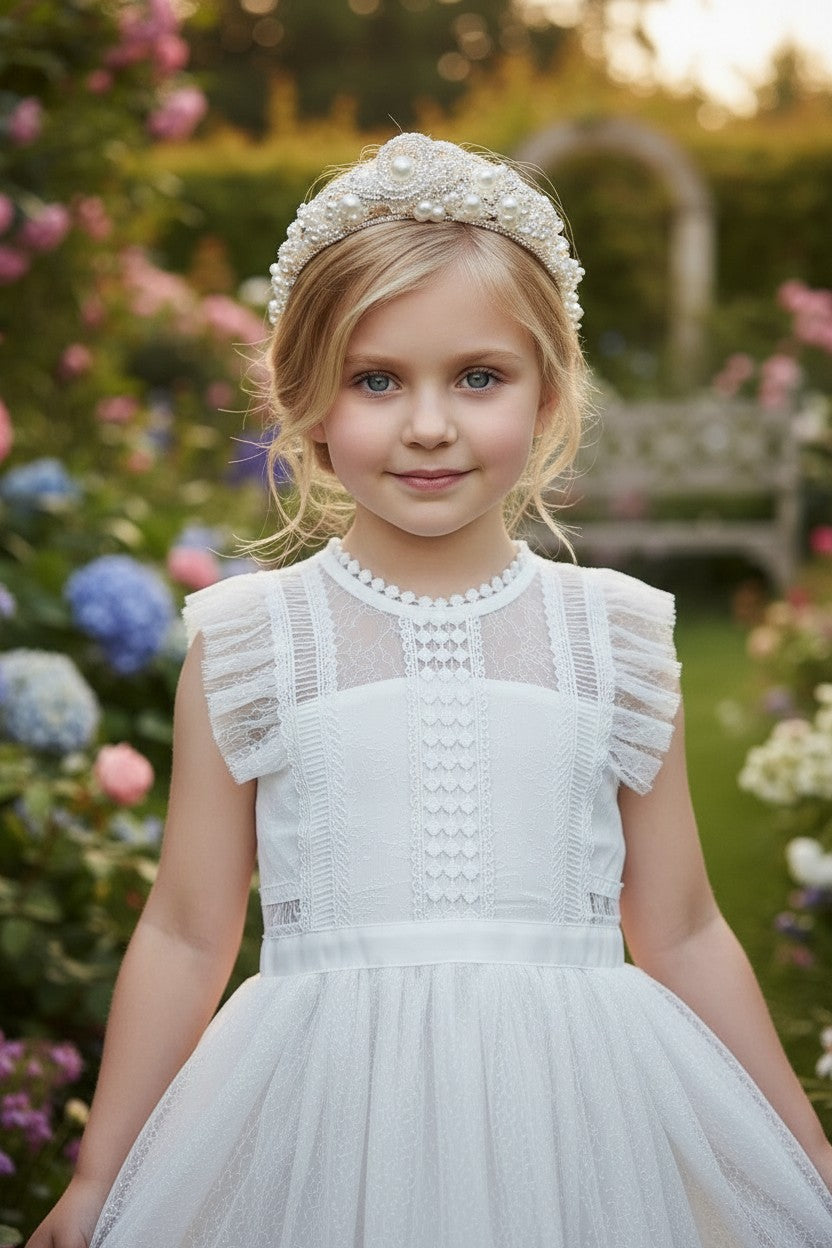 CLARA ANTIQUE WHITE DRESS