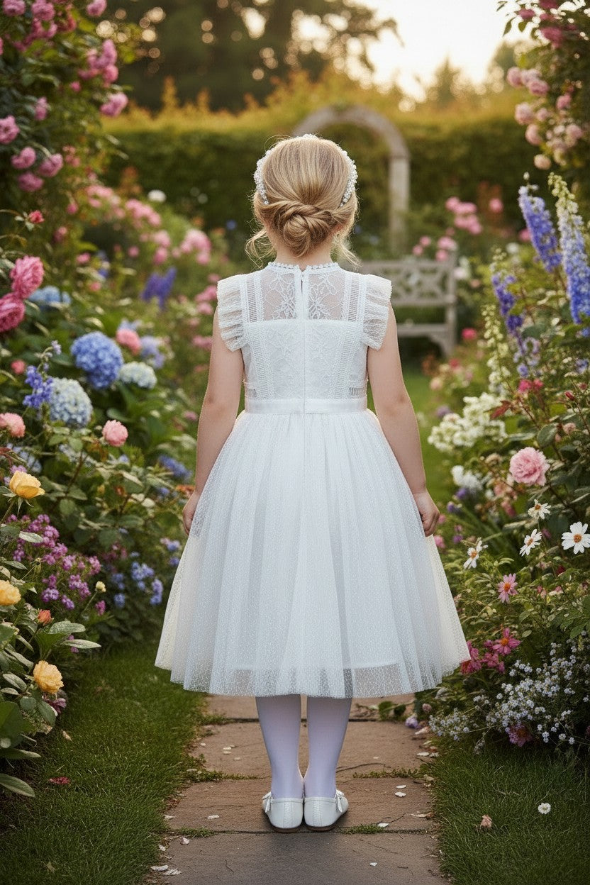 CLARA ANTIQUE WHITE DRESS