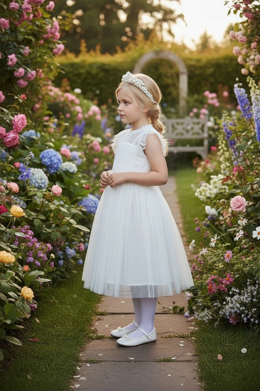 CLARA ANTIQUE WHITE DRESS