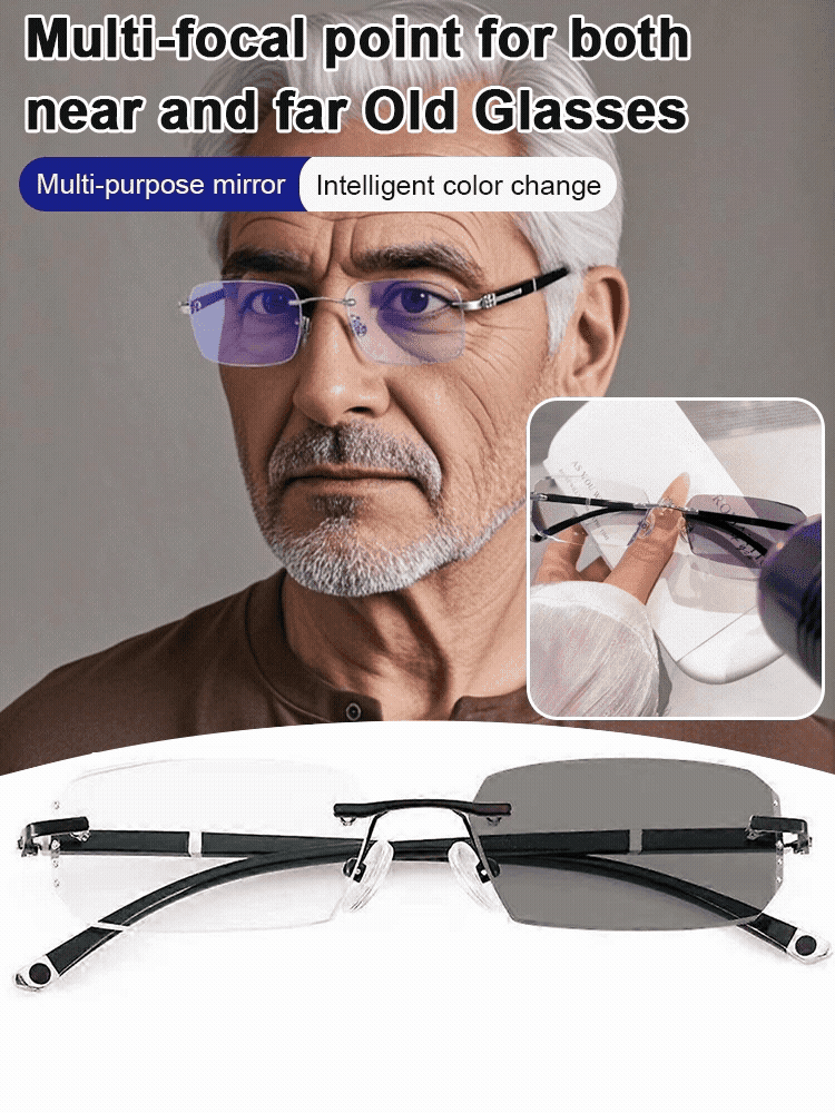 Frameless Diamond-Cut Blue Light Glasses