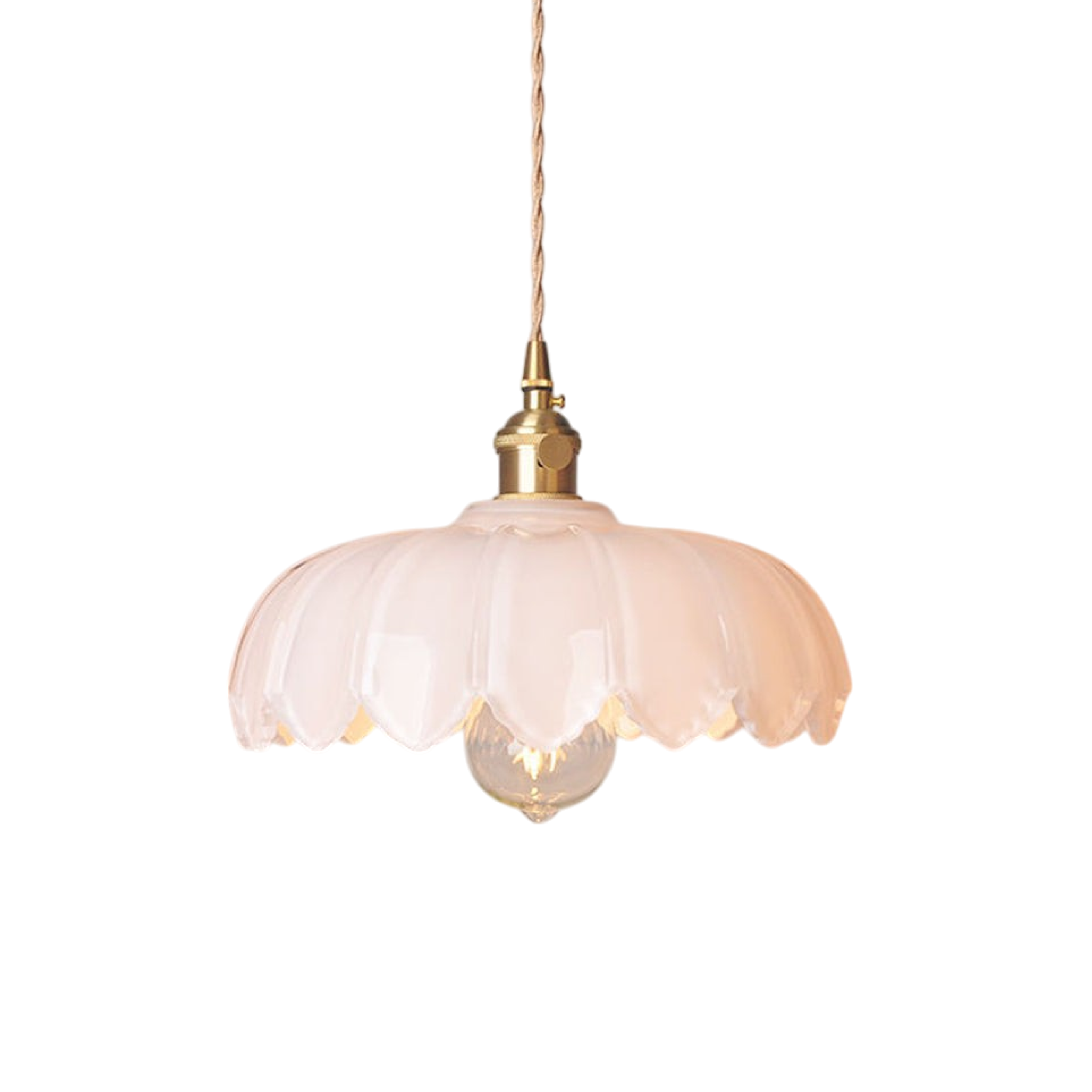 Retro Blossom-Shaped Glass Ceiling Pendant