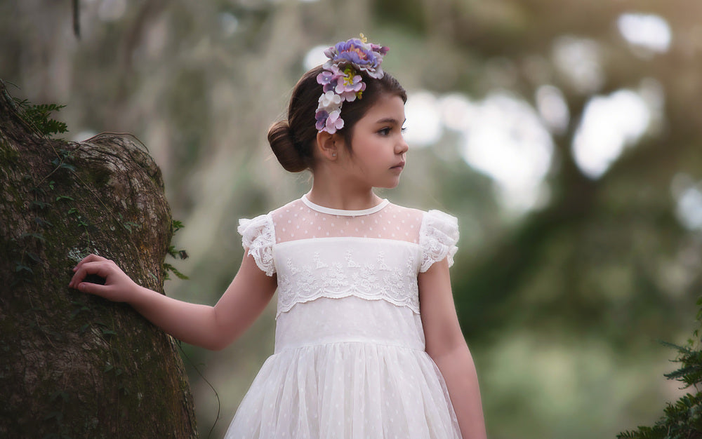 OLGA ANTIQUE WHITE DRESS