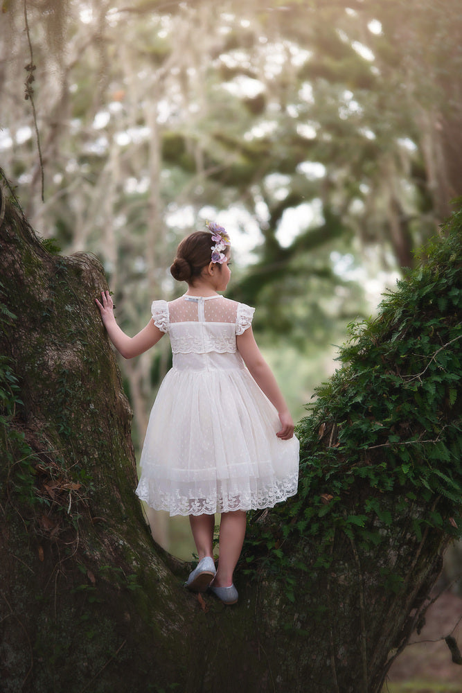 OLGA ANTIQUE WHITE DRESS