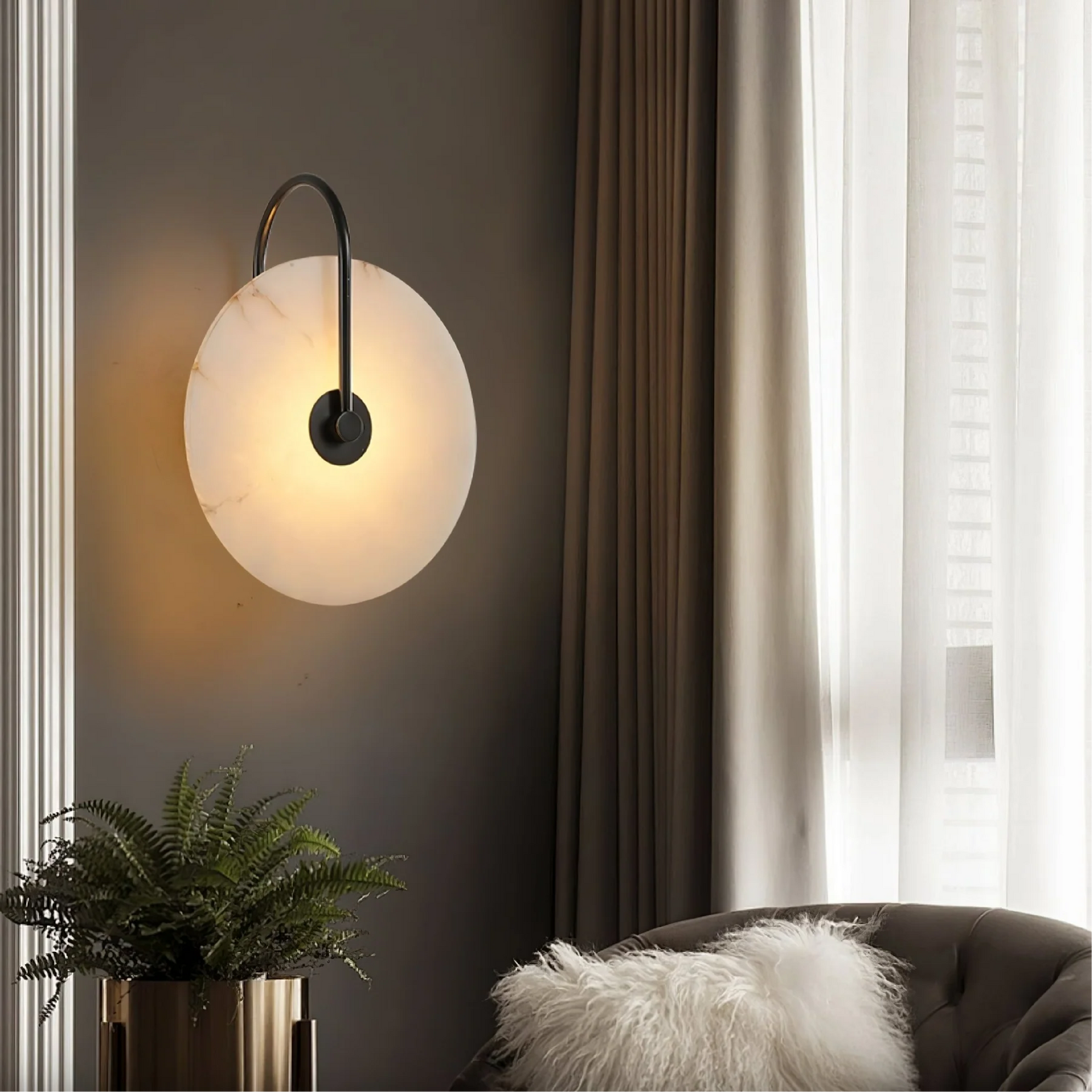 Minimalist Marble LED Wall Lamp