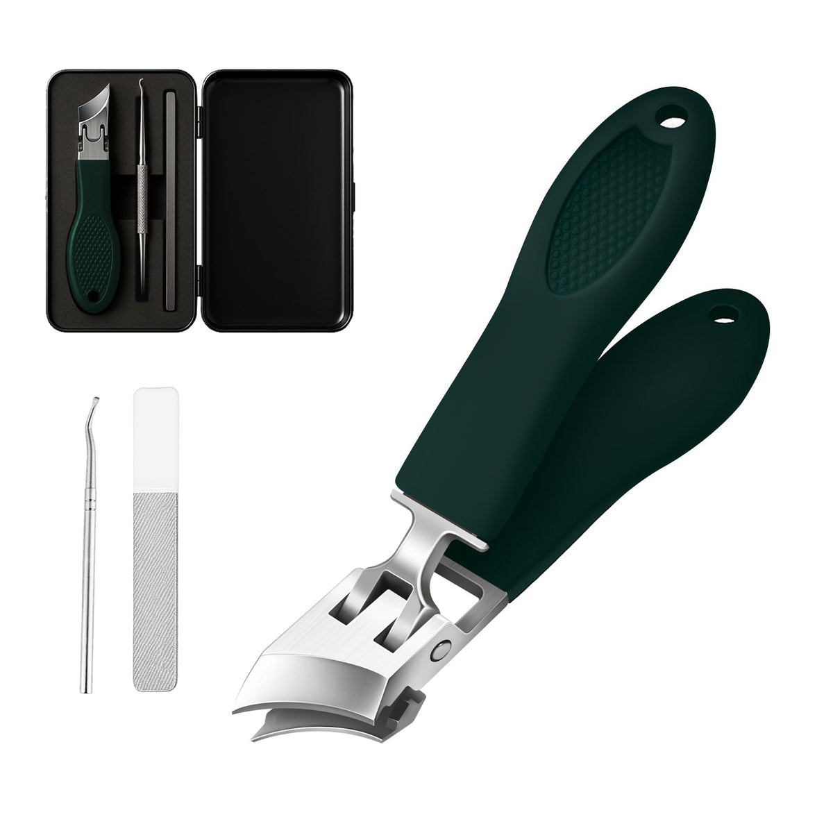 Heavy Duty Toenail Clippers | Wide Jaw Nail Cutter for Thick Nails