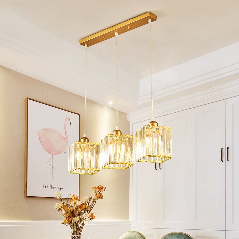 Cluster Pendant Light with Cylindrical Glass Shades