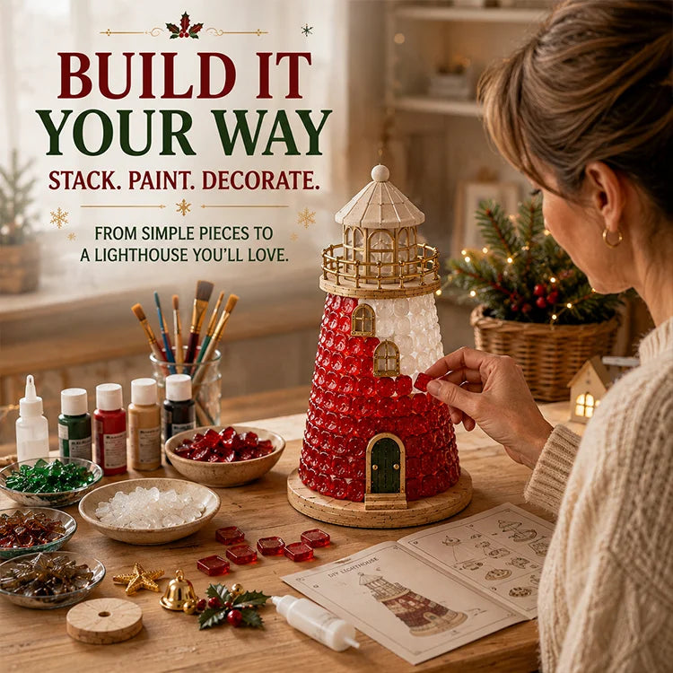 MERRYBEAM | Magical Christmas Lighthouse Building Kit