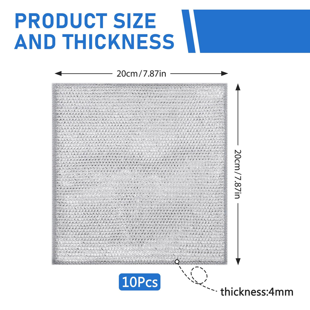 Silver Mesh Dishcloths | Reusable Non-Scratch Kitchen Scrubbers
