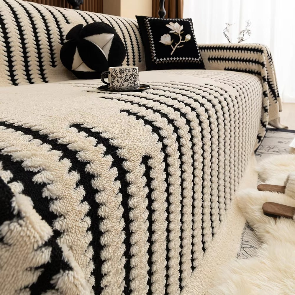 Heritage Plush Tufted Couch Cover