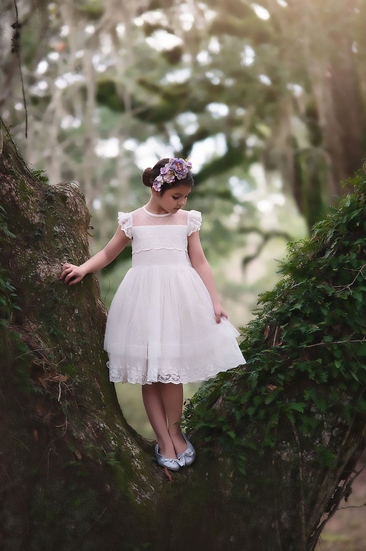 OLGA ANTIQUE WHITE DRESS