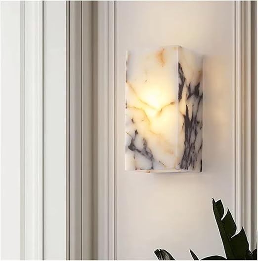 Minimalist Marble Cube Wall Light