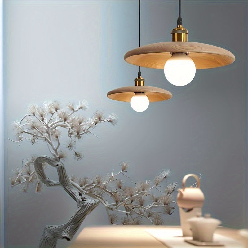 Modern Nordic Solid Wood Pendant Light | Scandinavian Ceiling Lamp
