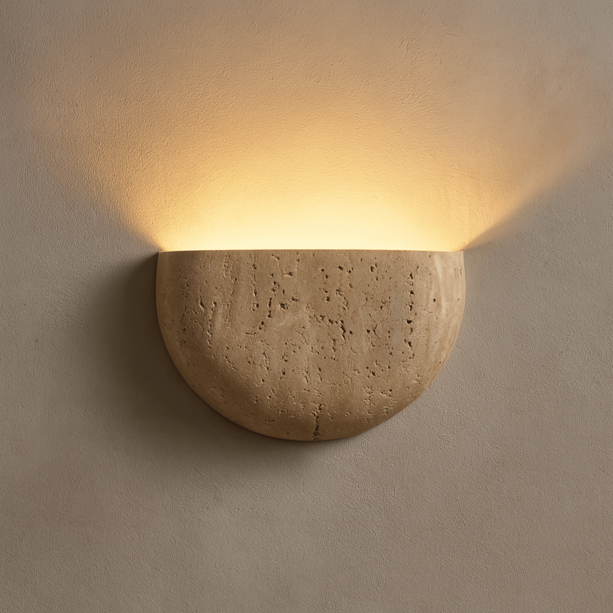 Wabi Sabi Stone Wall Sconce Soft Ambient Lighting