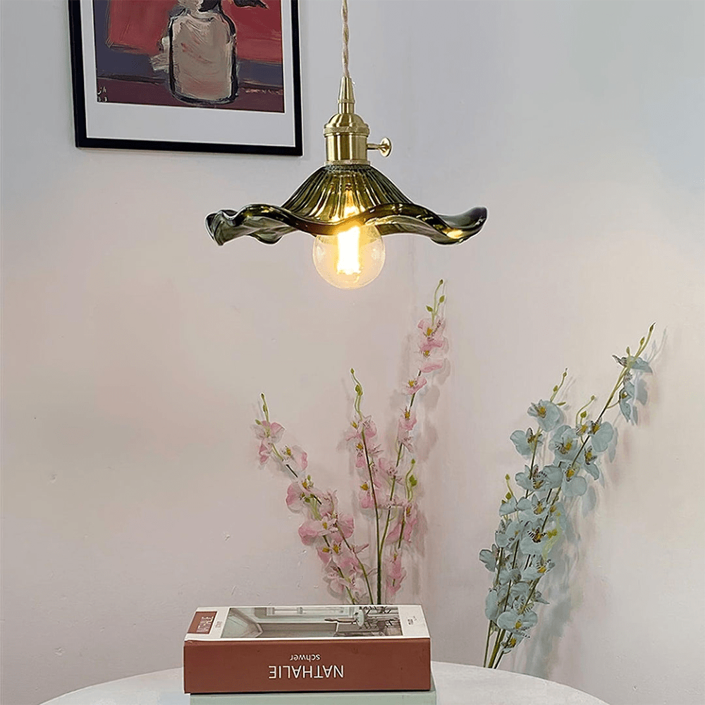 Vintage Hibiscus Pendant Light