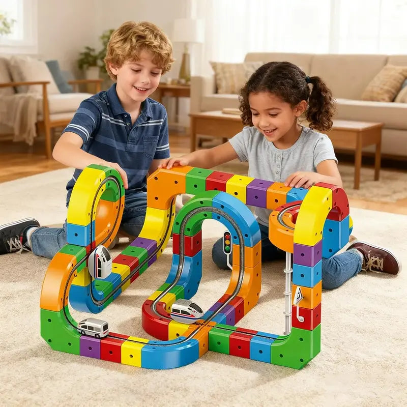 3D Magnetic Train Set Kids | Build, Race & Explore