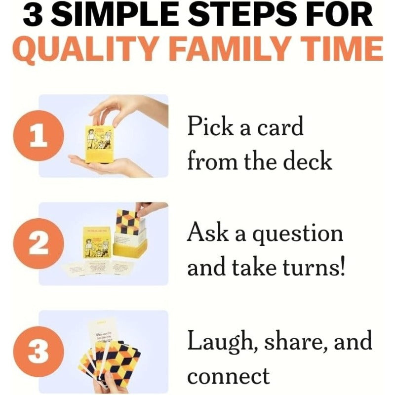 Family Conversation Cards | 150 Meaningful Questions & Fun Family Card Game for All Ages
