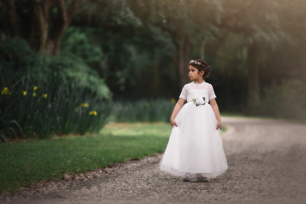 NYSSA WHITE GOWN & BELT SET