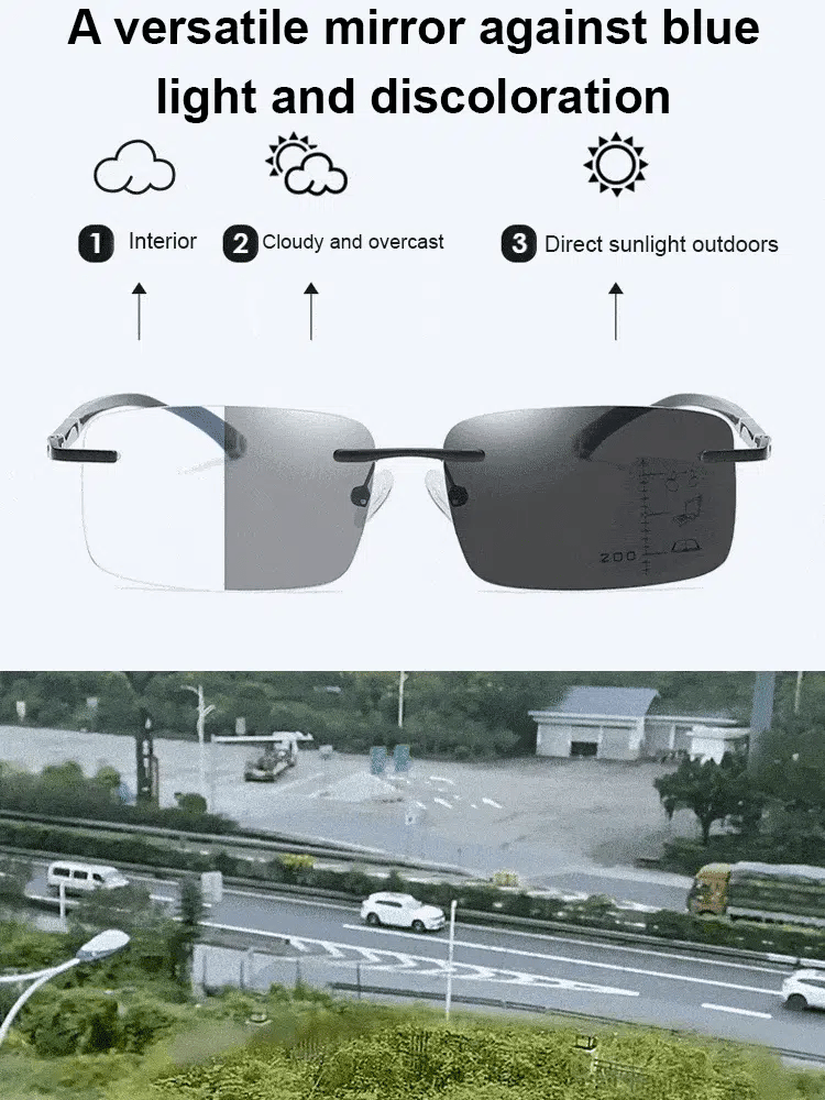 Frameless Diamond-Cut Blue Light Glasses
