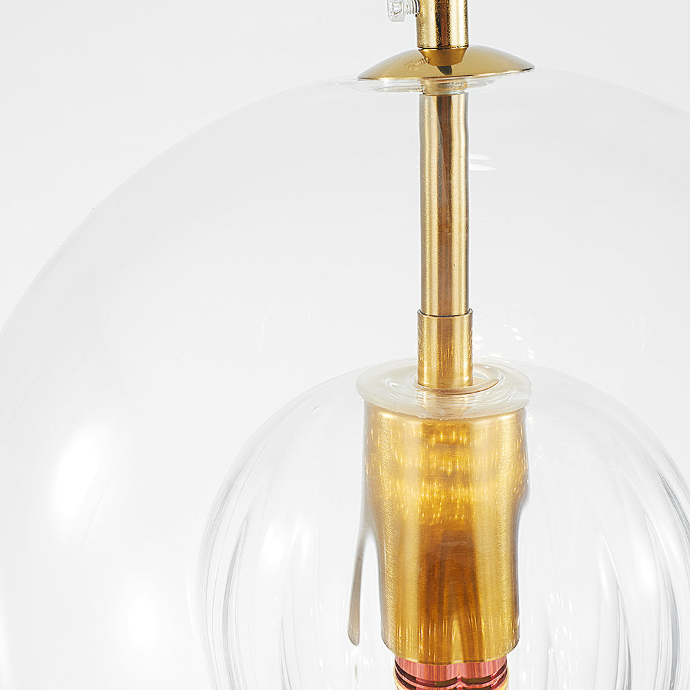 Ribbed Glass Drop Pendant Light