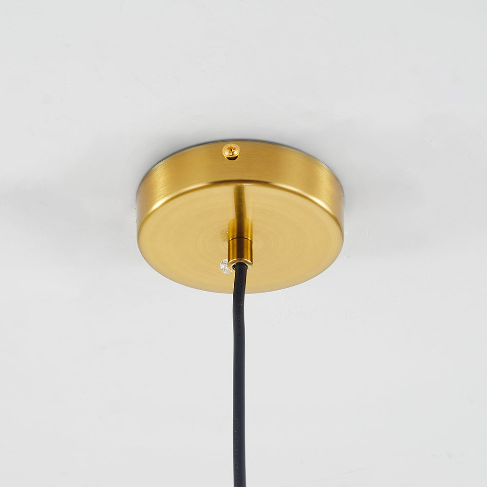 Ribbed Glass Drop Pendant Light