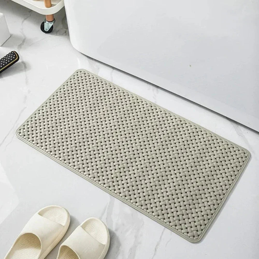 Secure Anti-Slip Shower Mat with Suction Cups for Bathtub Safety and Easy Cleaning