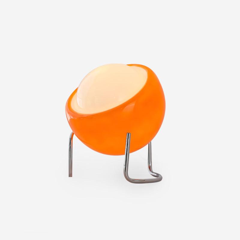 Bauhaus Style Glass-Look Table Lamp with Metal Frame