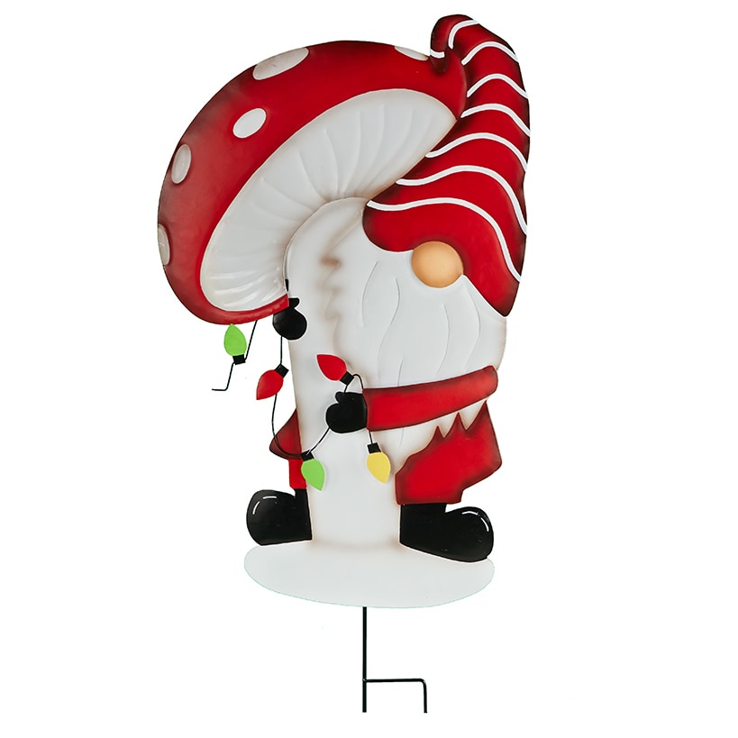 Christmas Gnome Outdoor Garden Decor Stake