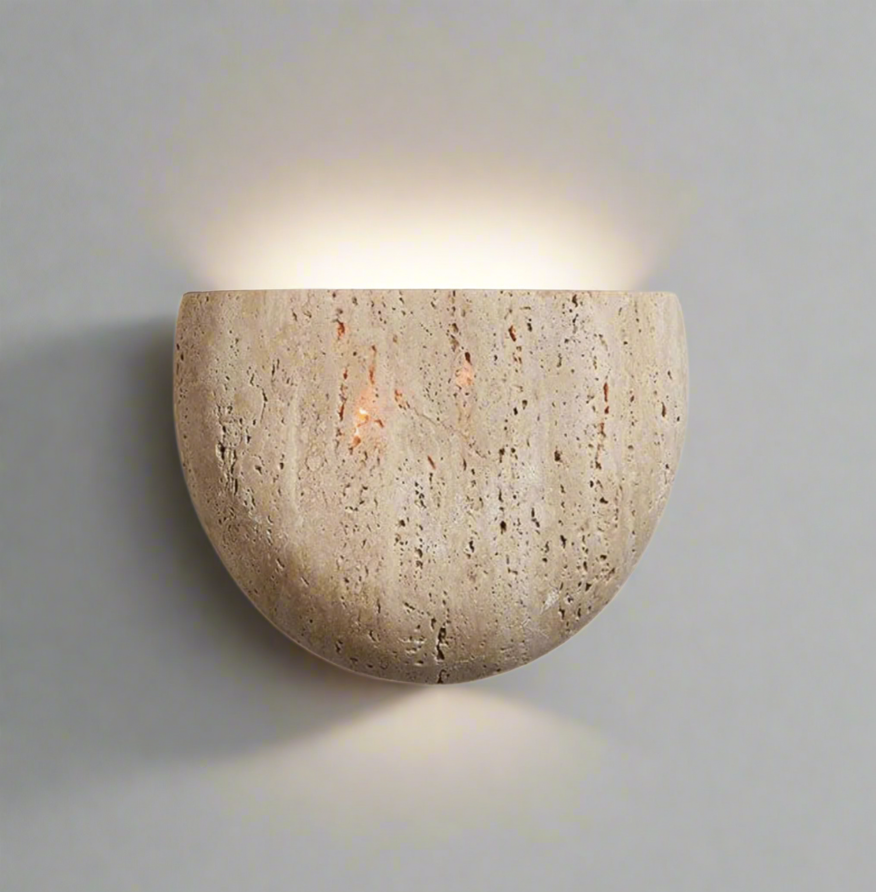 Wabi Sabi Stone Wall Sconce Soft Ambient Lighting