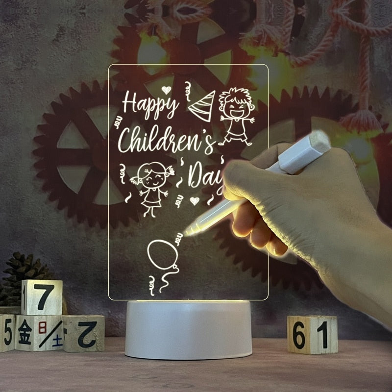 Illuminated Acrylic Writing Board with USB Power