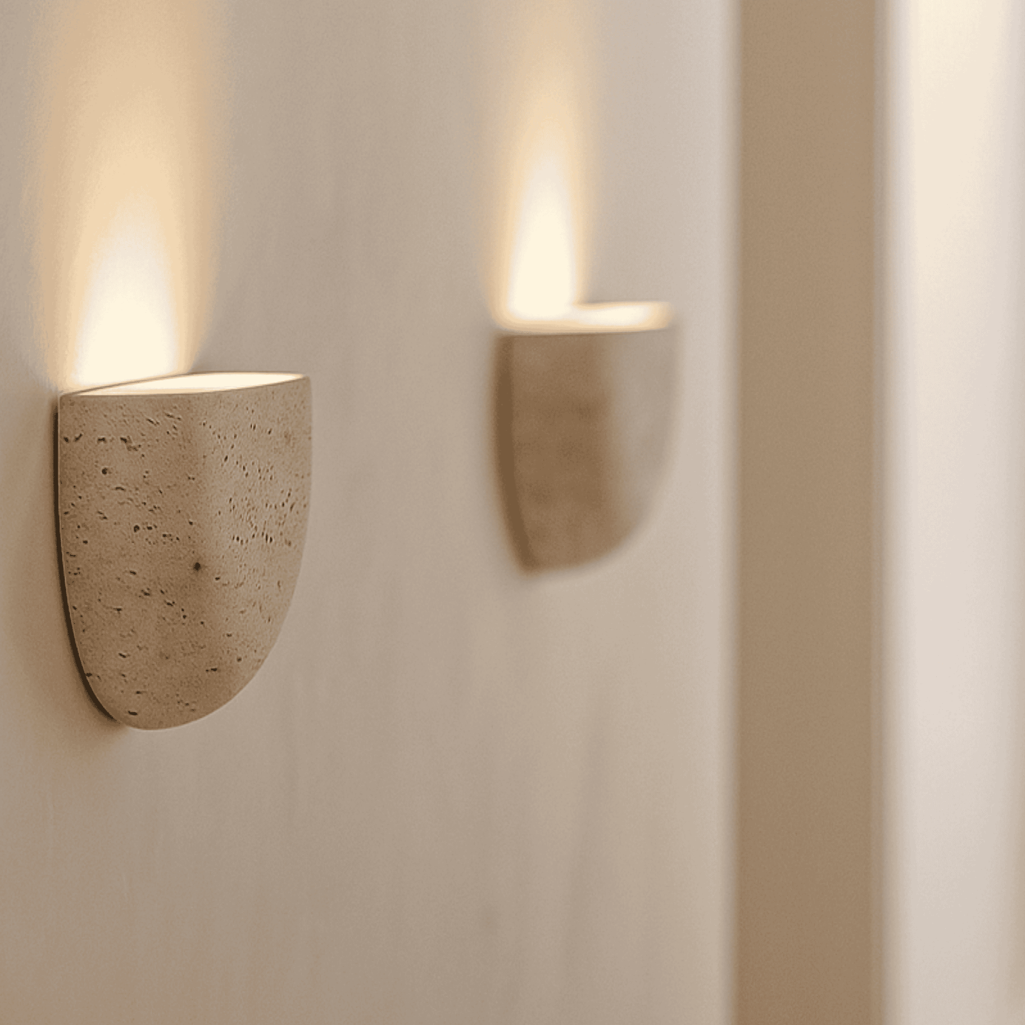 Wabi Sabi Stone Wall Sconce Soft Ambient Lighting