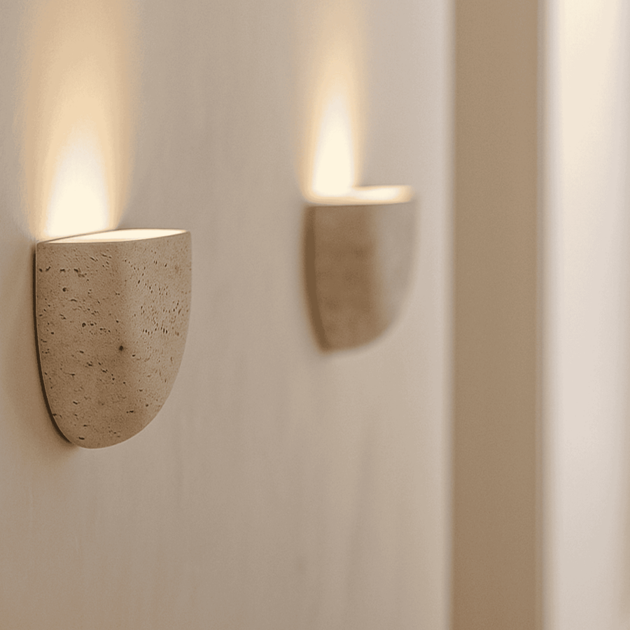 Wabi Sabi Stone Wall Sconce Soft Ambient Lighting