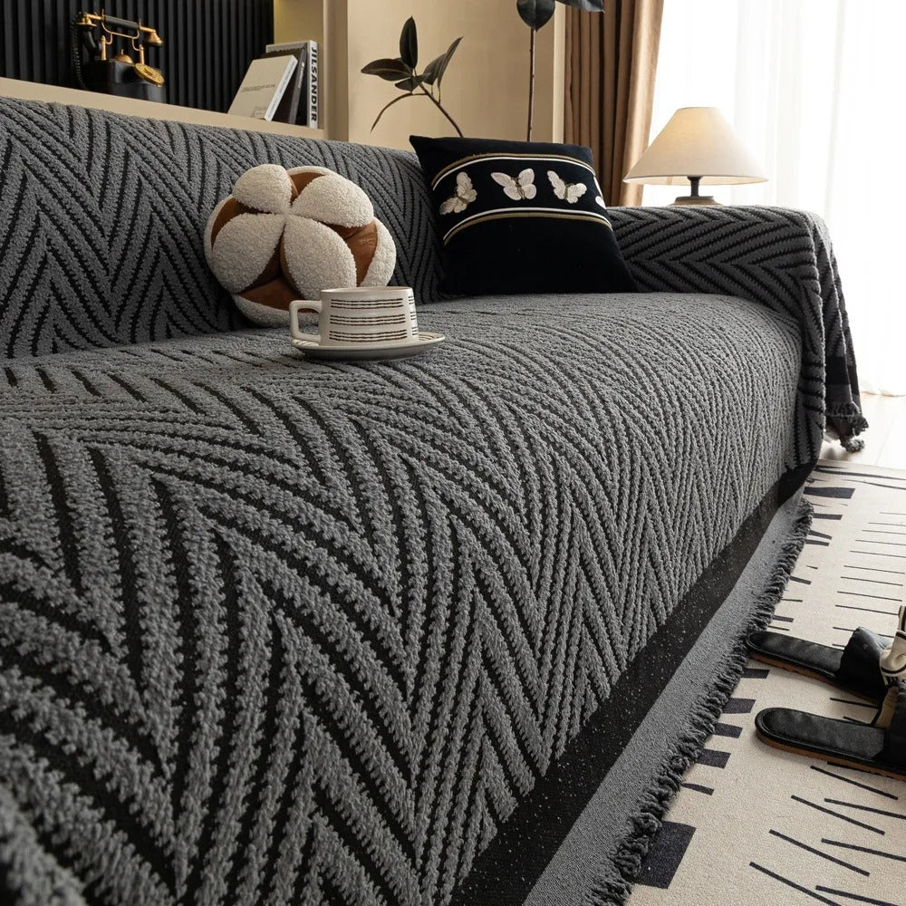 Marella Soft Chevron Couch Cover