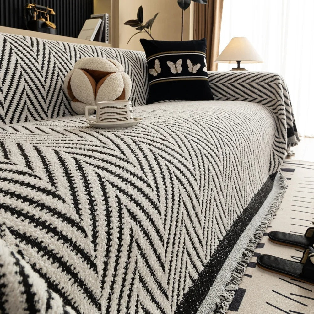 Marella Soft Chevron Couch Cover