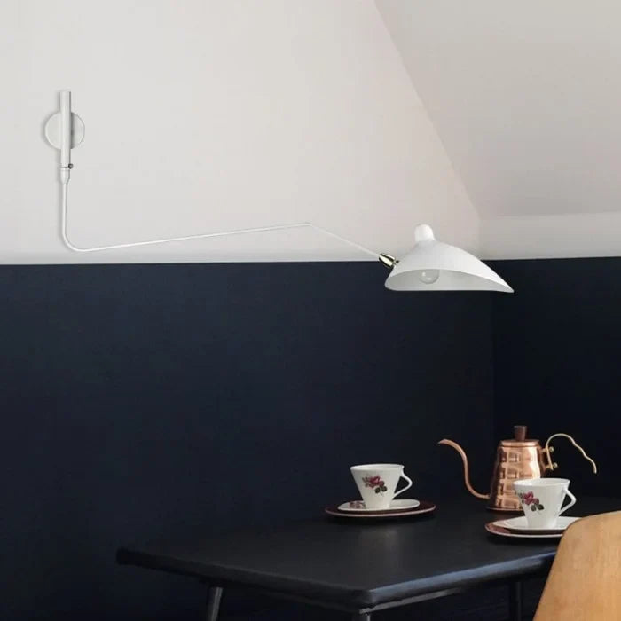 Wall Lamp with Dual Adjustable Arm for Reading and Accent Light