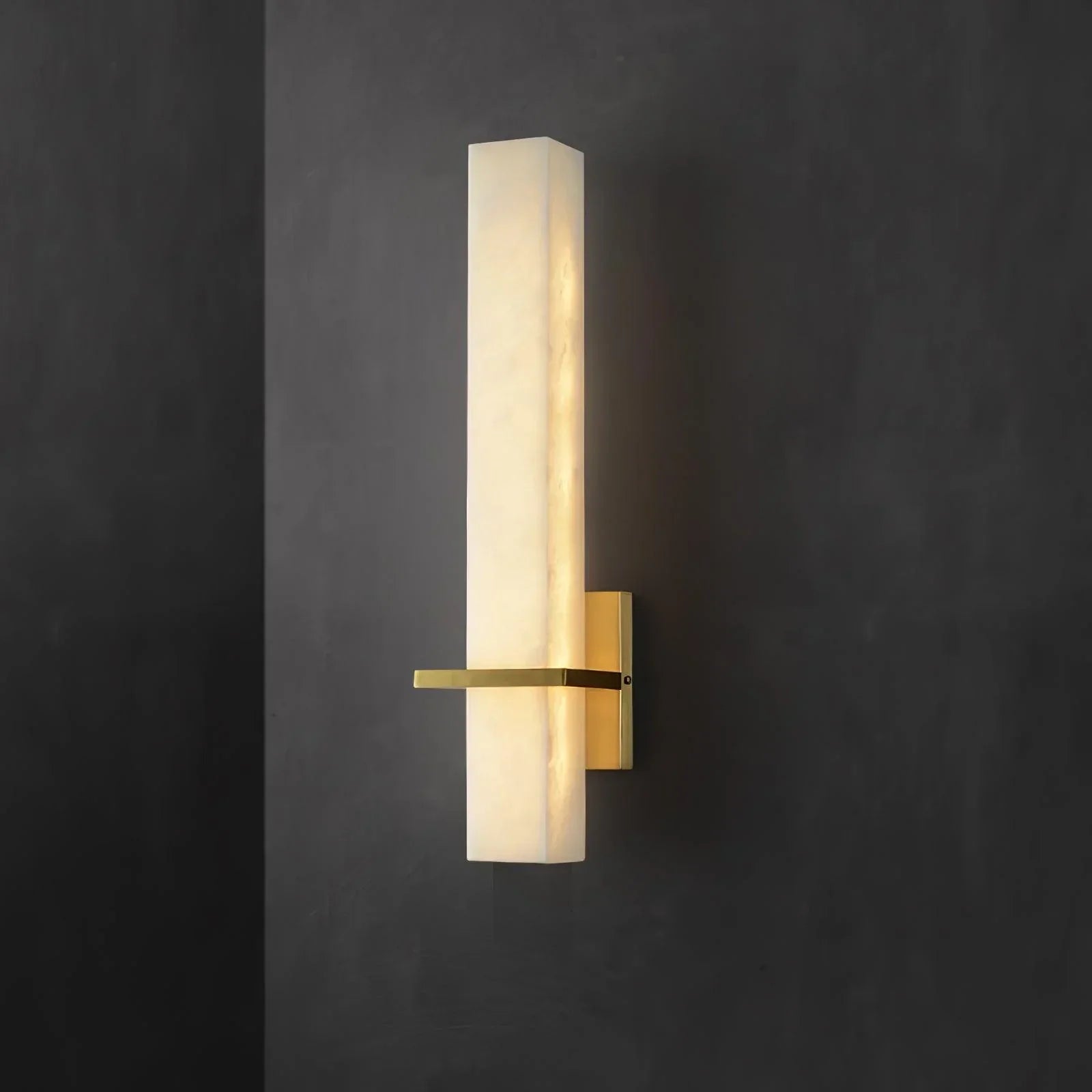 Modern Alabaster Wall Lamp Brass LED Indoor Wall Light Fixture