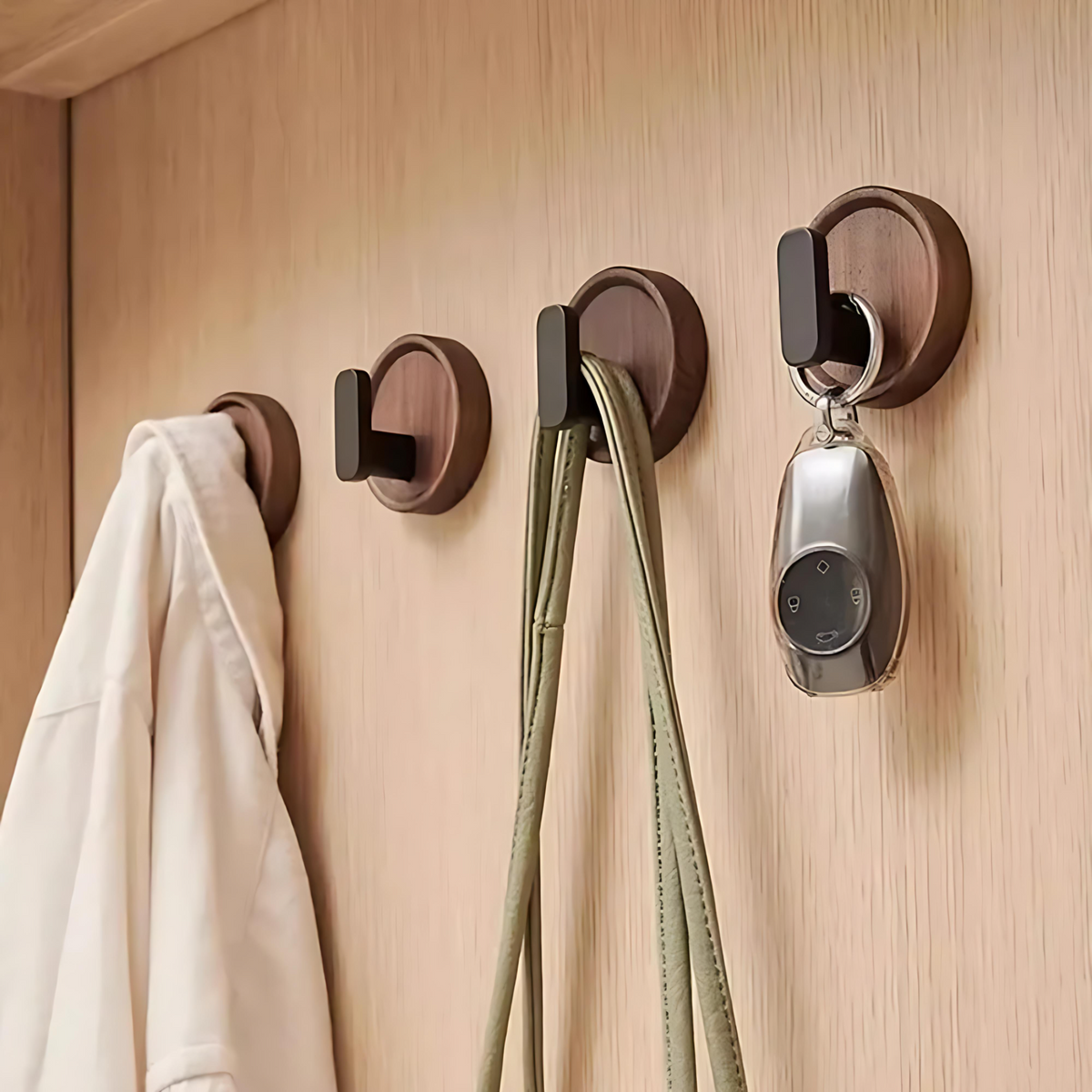 Nordic Walnut Wood Wall Hook