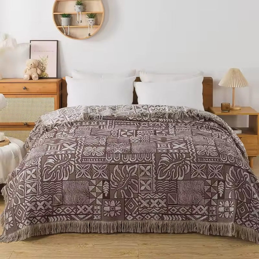 Ornate Blossom Cotton Blanket
