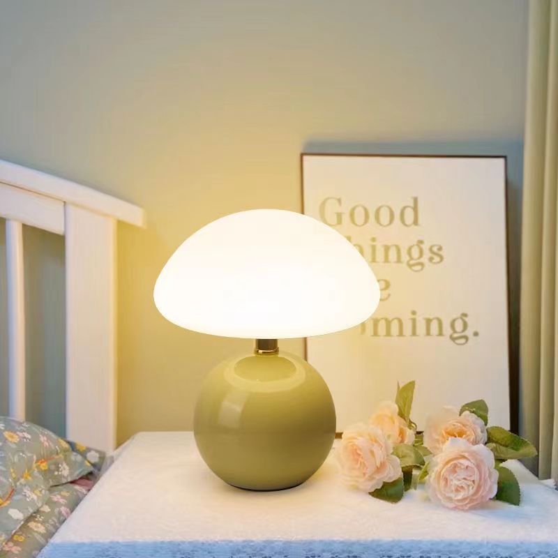 Modern Glass Mushroom Table Lamp