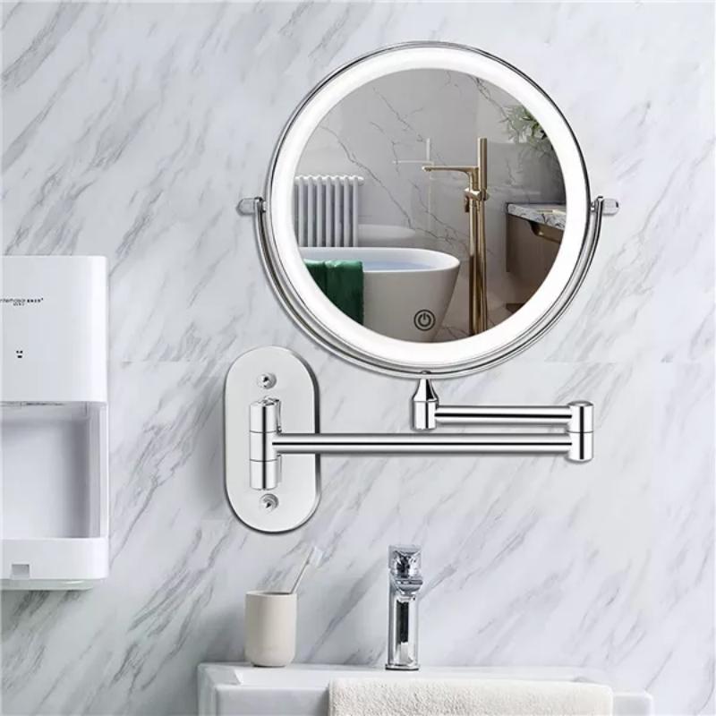 Rechargeable LED Magnifying Makeup Mirror with Adjustable Light