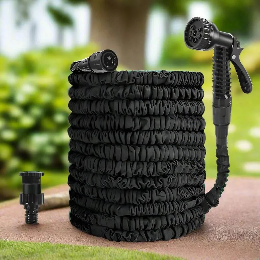 Flexible Garden Hose Pipe with Multi Spray Nozzle Tool