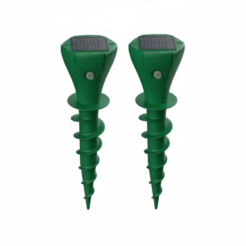 Solar Mole Repellent Stake Ultrasonic Garden Pest Deterrent